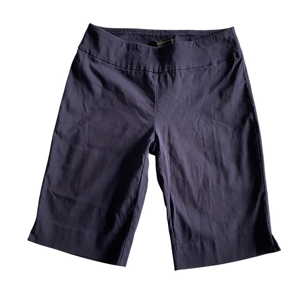 ZAC & RACHEL Bermuda Short Sz 6 Navy Rayon Nylon Spandex Activewear